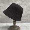 Japanese Simple Daily Versatile Bubble Plaid Pattern Front Big Rear Small Edge Foldable Bucket Hat Women'S Basin Hat