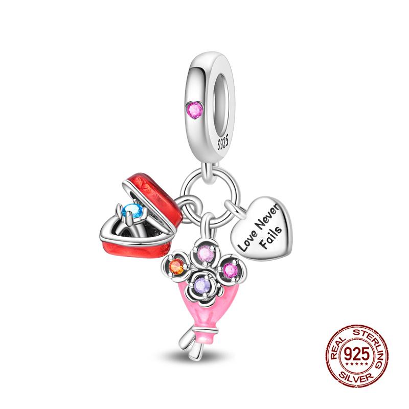 New In Charms Copper Lucky Red And Green Apple Charms Beads Fits Women 3Mm Original Bracelet Necklace Diy Fine Jewelry Gifts