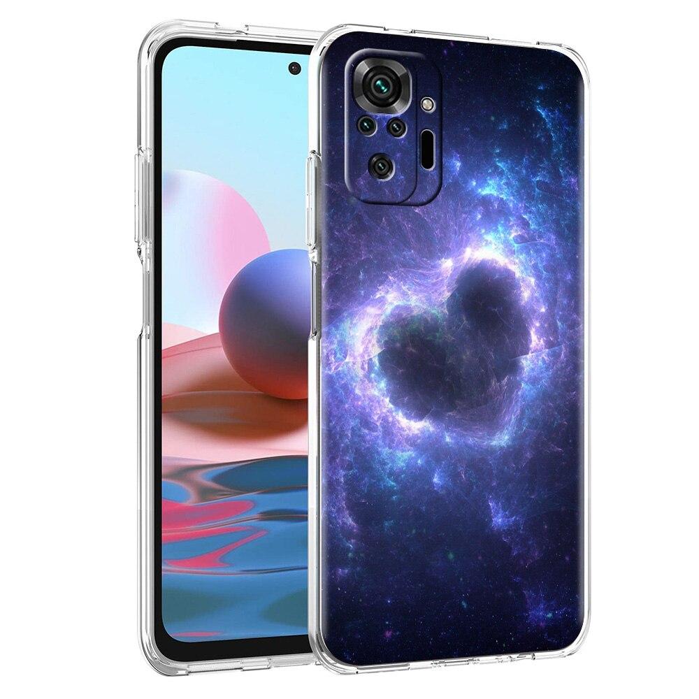 

Чехол для телефона Xiaomi Poco X3 NFC M3 F3 Redmi Note 9S 9 8 10 Pro 7 8T 9C 9A 8A K40, прозрачный чехол, красочная космическая галактика Вселенная Poco X3 NFC