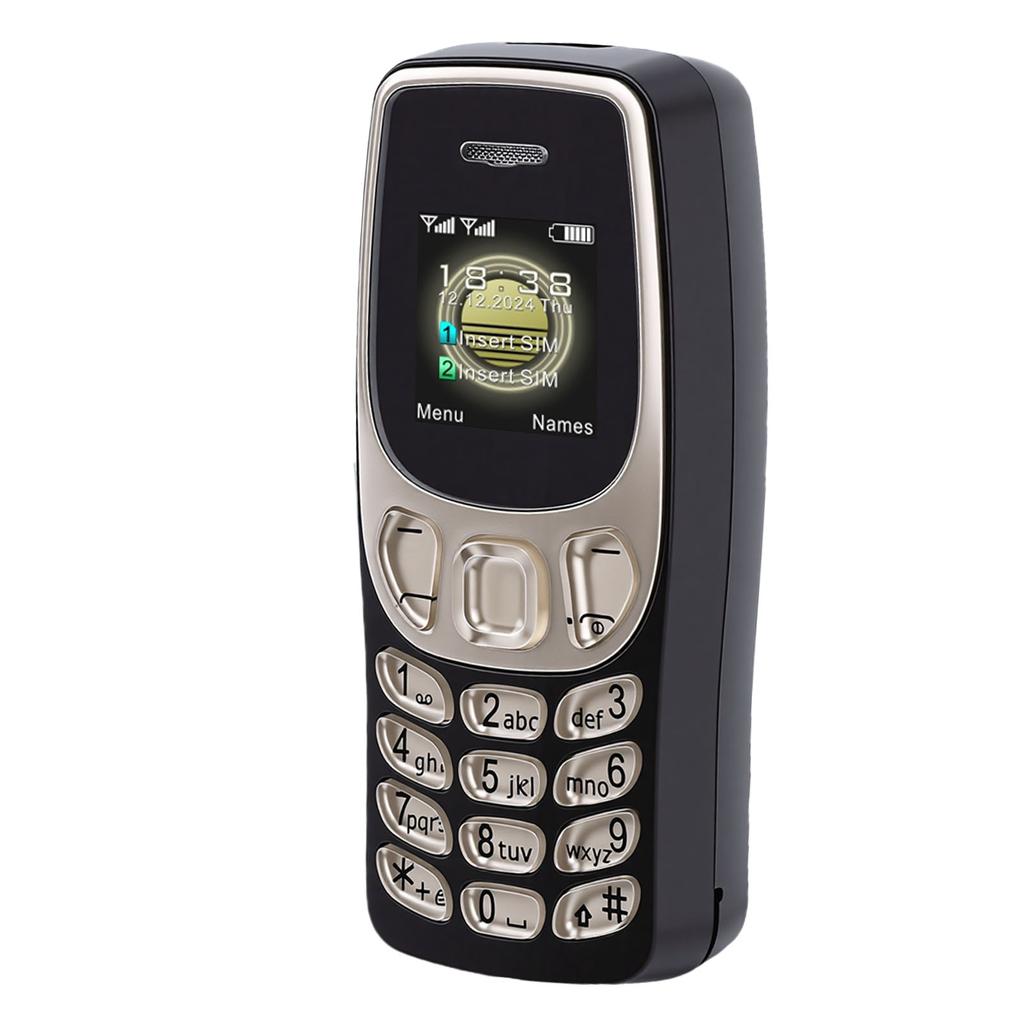 Unlocked Phone for Seniors Dual SIM 4G LTE Elderly Mobile Phone with SOS Key MP3 Playback Black Gold