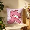 Trendy GGloomy Bearer Cushion Cover Versatile DoubleSided Pillow Case Fit for Sofa Bed Car  Daily Decor