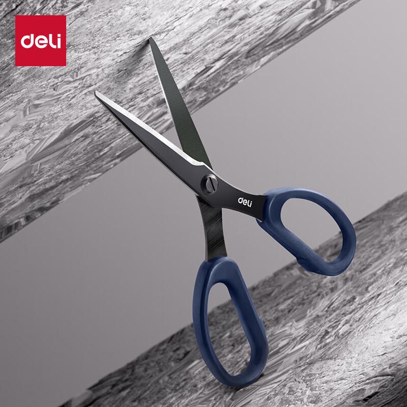 Deli 175mm Black Blade Office Scissors