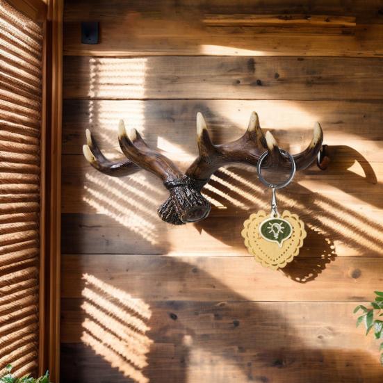 Nordic Vintage Deer Horn Decor Hook Wall Hanging Clothes Hats Hook Strong Load-bearing Easy to Install Multipurpose Hanger Hook
