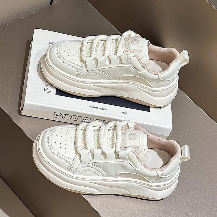 

Thick-soled leather little white shoes, new women s shoes, breathable and versatile, lightweight and soft-soled casual women 40