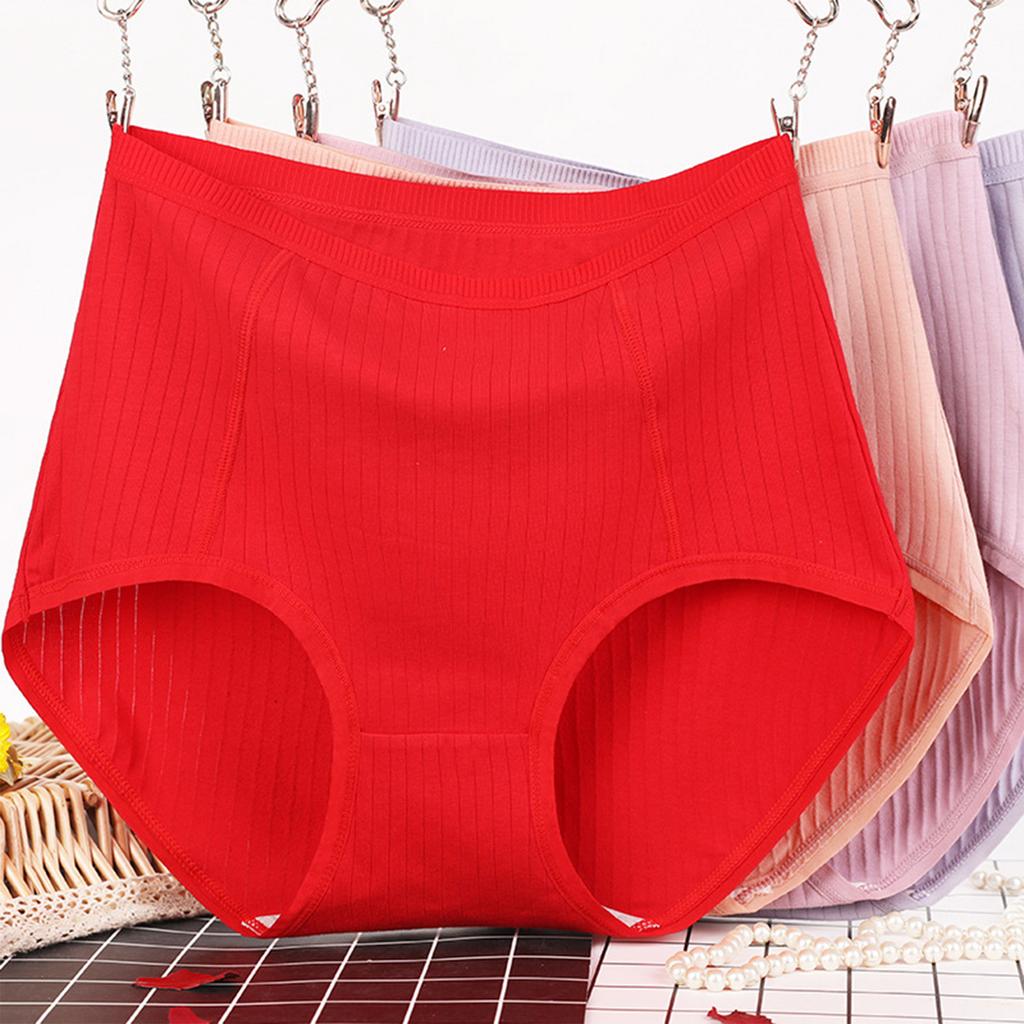 Women's Breathable Striped Oversized High Waisted Underwear