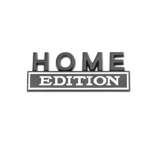 1Pc 3D Metal Home Edition Logo Car Front Grille Badge Side Fender Rear Trunk Emblem Sticker Decal