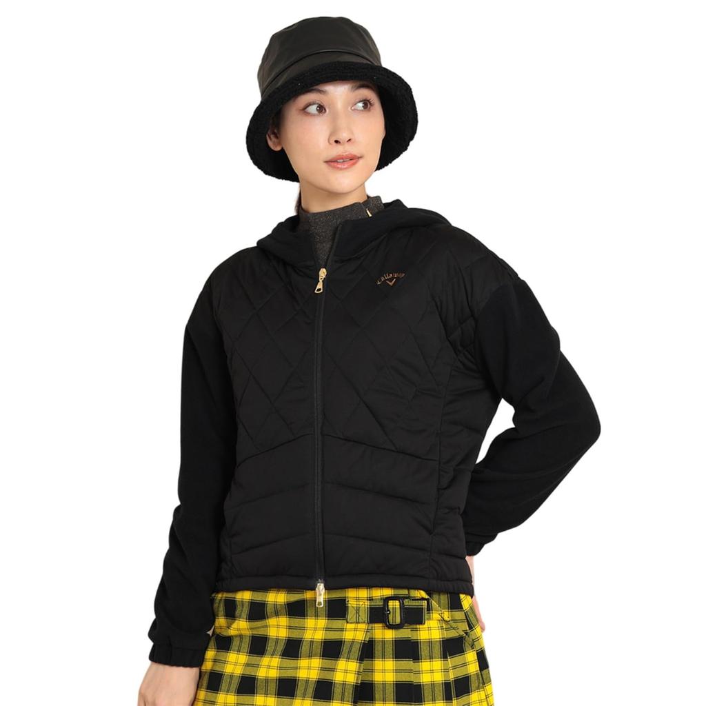 Water Repellent Full Zip Filled Parka Outerwear Golf C23215204 S [Callaway] Women's (Star Stretch Stretchable/Windproof) / / 1010_Black