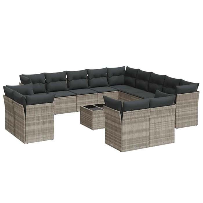 VidaXL Garden Lounge Set with Cushions 9 Pcs, Sofas with Adjustable Feet, Outdoor Furniture Set Patio Terrace, 3250007