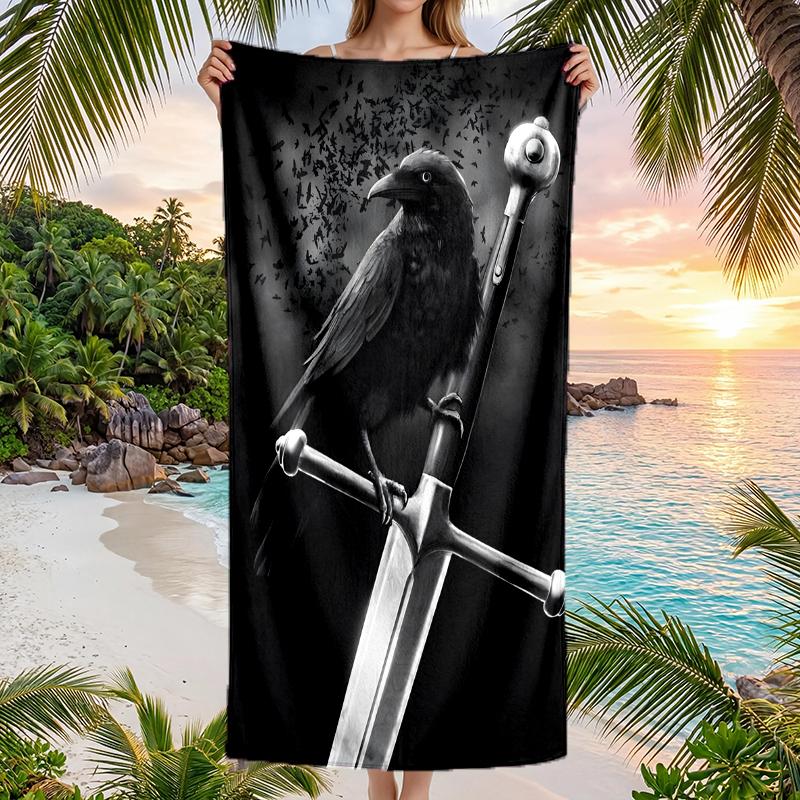 Vintage Artwork Fashion Beach Towel: Ideal for Summer Adventures Soft, absorbent and quick drying suitable for swimming and bathing