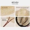 Summer Wide Brim Jazz Natural Straw Hat for Women Men Sun Protection Panama Outdoor Beach Garden Fish Hat