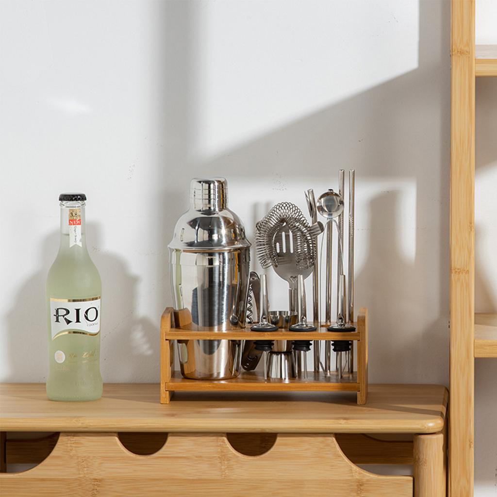 13 Piece Stainless Steel Cocktail Shaker Set,Bar Tool Kit for Home and Party