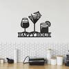 Stunning 1pc Happy Hour Metal Bar Sign! 14'' X 11''. Black Wall Decor for Home Bar. Room Decor. Perfect for Home Bar Decor.
