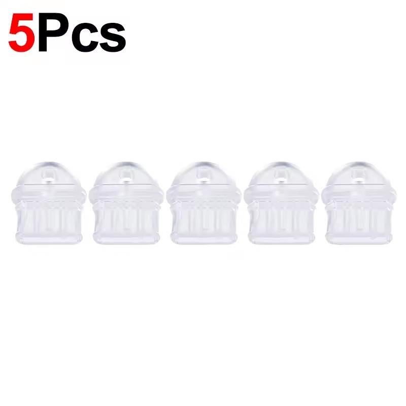 Cell Phone Dust Plugs Type C Charging Port Anti Dust Plug Clear/Black DIY Dustplugs with Hole for iPhone Samsung Xiaomi Honor