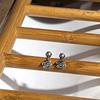 Titanium Steel Heart & Four-Leaf Clover Stud Earrings - Elegant, Versatile, Mori-Style Fashion for Women