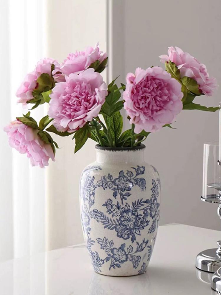 Pink Peony Artificial Flowers Real Touch Large Silk Peony Artificial Flowers High Quality Wedding Home Decor