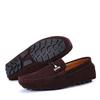 Men's Large Slip-on Cowhide Loafers - Lightweight Matte Leather Office Shoes