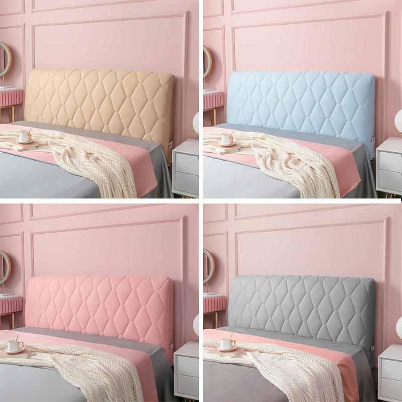 Headboard Cover Soft -Packed Velvet Thickened Full -Wrapped Quilted Anti -Collision Universal Dust -Proof Bedside Protective Cover