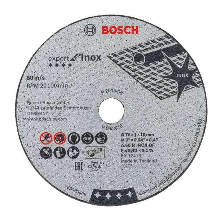 Disques à tronçonner Expert for Inox 76mm - BOSCH - 2608601520