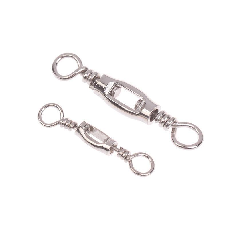 20Pcs Fishing Universal Swivel Heavy Duty Stainless Steel Swivels Saltwater Fishing Connector Terminal Tackle