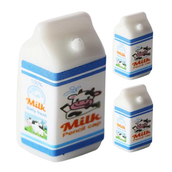 

3 шт. Мини-коробка молока Реалистичные аксессуары Смола Имитация Молочная коробка Игрушка для притворства для кукол Кухня белый