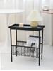 Wrought Iron Corner Table - Sofa Side & Bedside Storage Rack, Nordic Style Small Coffee Table for Home & Office