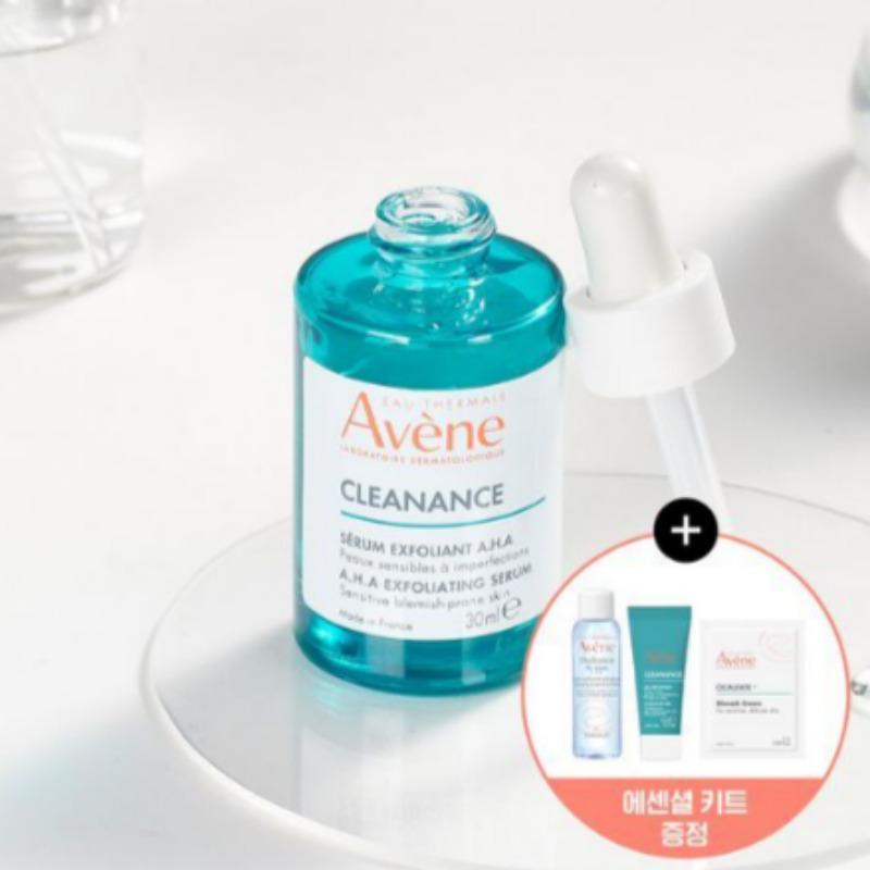 Avène Cleanance A.H.A Serum 30ml Set (+ Essence in Lotion 25ml + Cleansing Gel 15ml + Blemish Cream 2ml)