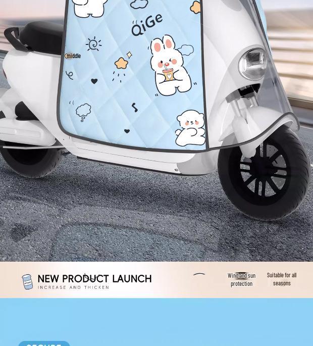 Cape Style Universal Electric Vehicle Sunshade: Waterproof, Summer Thin Design for Motorcycles & Tricycles.