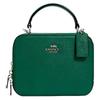 Box Crossbody 18 Kette Leder Klein Quadratisch Tasche Damen Crossbody Taschen Dunkelgrün C2872-SVGN