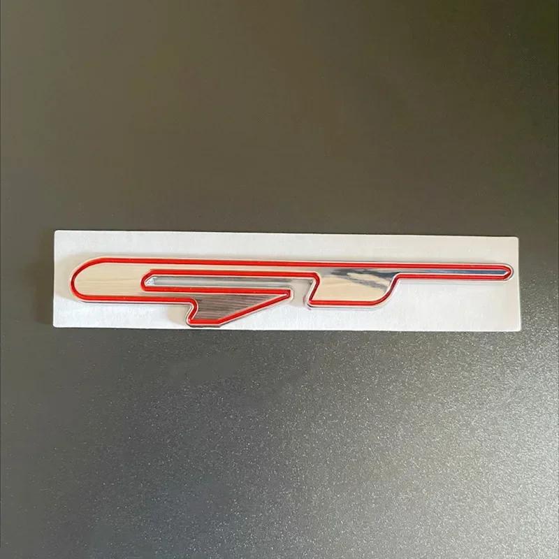 CZFB5 Car Stickers 3D Metal GT Line Logo Rear Boot Trunk Emblem Badge Decals For Peugeot 307 308 Renault KIA Rio K3 K5 Ceed Sportage