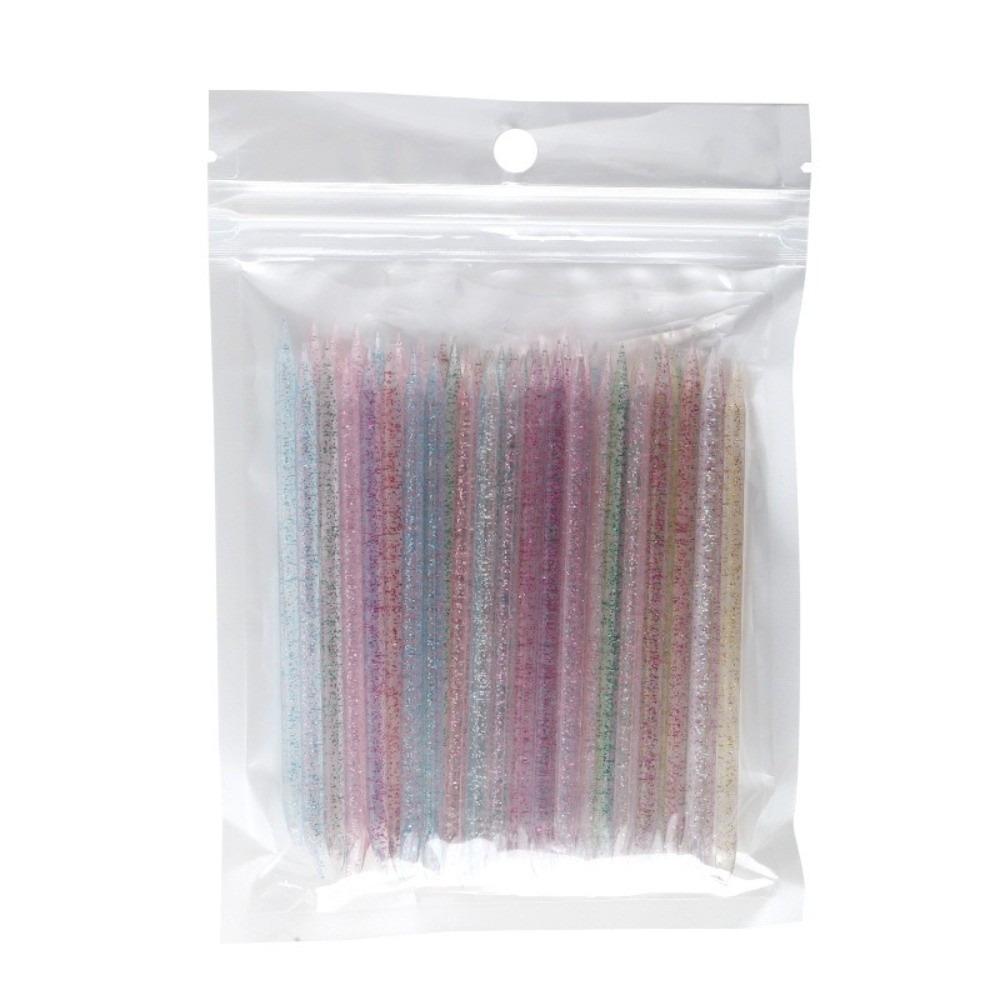 50/100Pcs Reusable Double Head Nail Art Tool Crystal Material Cuticle Remover Tool  Nail Art