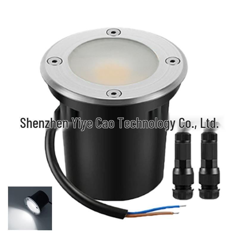 COB Anti-Glare Outdoor Recessed LED Ground Spotlight for Pathways and Courtyards