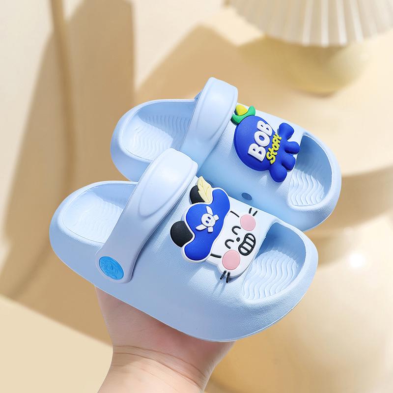 Babu Dou Lightweight EVA Sole Slippers for 1-5 Year Old Boys and Girls - Cute Two-Wear Design for Kindergarten