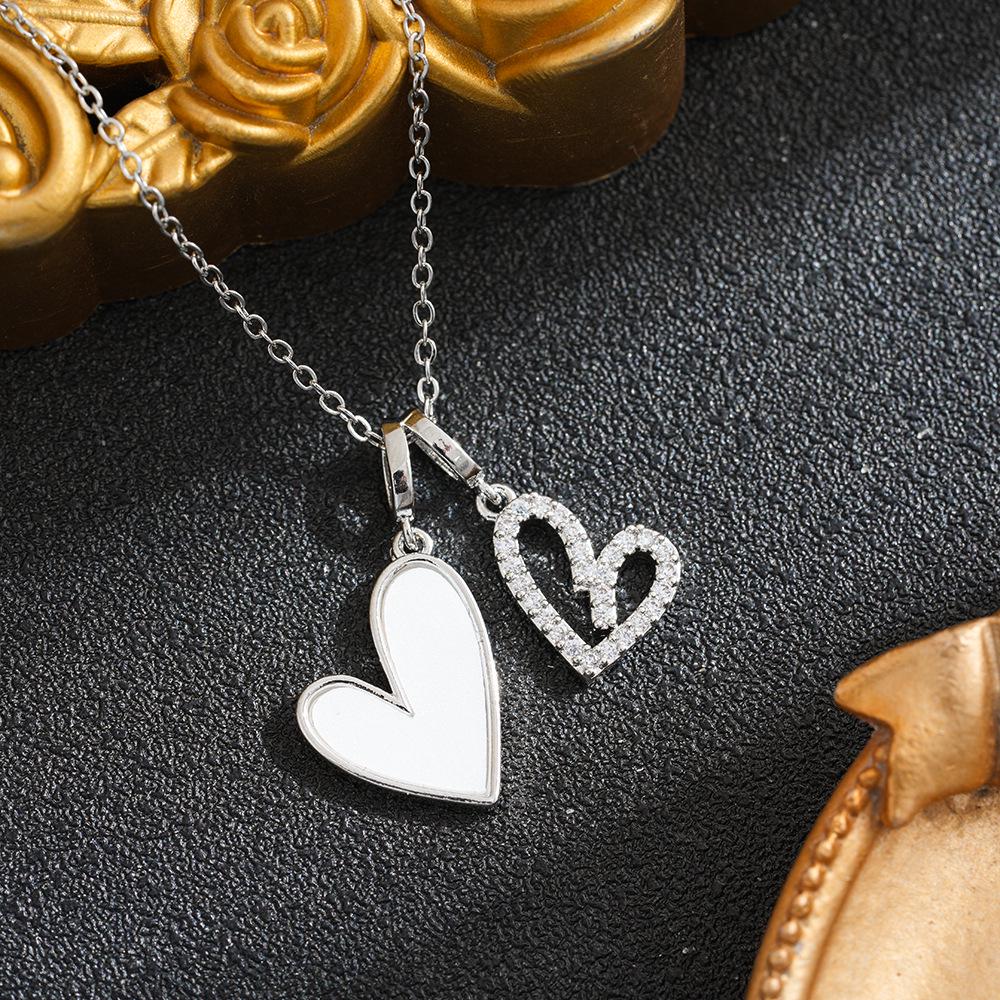 Titanium Steel Women's Exquisite Collarbone Necklace with Copper Micro-Inlaid Plating