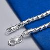 925 Sterling Silver 8-inch 4MM Exquisite Rope Chain Bracelet, Fashionable Men's and Women's Party Wedding Accessories Jewelry