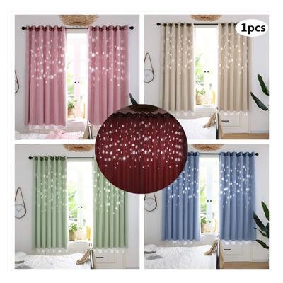 Hollow Out Flower Window Curtain for Shading Home Decoration