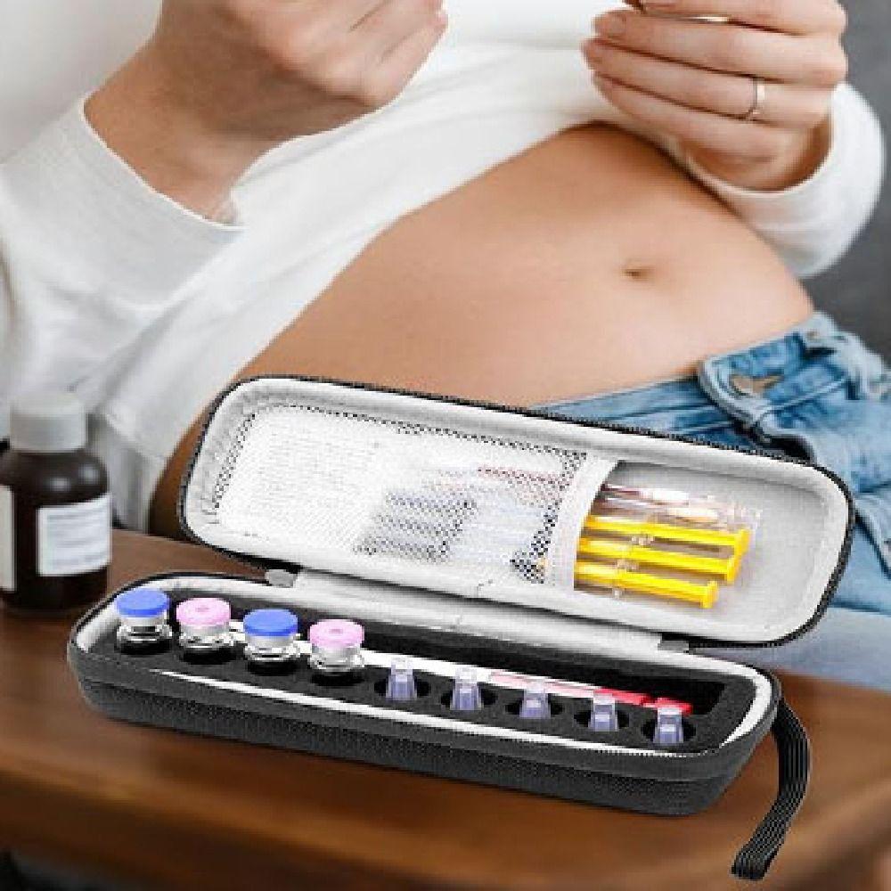 9 Slots Insulin Vial Storage Case 3ML Essential Oil Case Insulin Vial Protector Travel Use