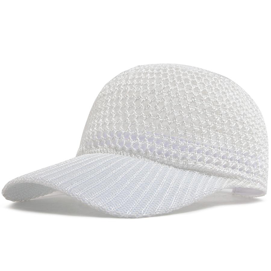 

Summer Baseball Cap Mesh Women Men Crochet Hollow Trucker Hat Visor Sun Snapback Female Casual For Outdoor Daily Use Adjustable Adjustable белый