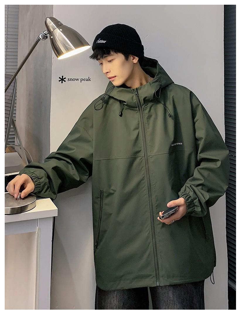 

Мужской Модный Ветрозащитный Плащ с Капюшоном Высокого Качества - Весенне-Осенний Универсальный Свободный Крой для Пар XXXL