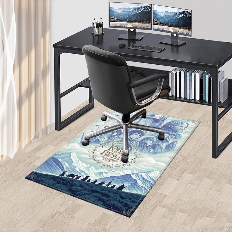 

Lord of the Rings,Fellowship of the Ring Polyester Office Carpet Chair Mats, Home Decor Dormitory Floor Protector with Anti-Skid Backing, La 60cm by 90cm