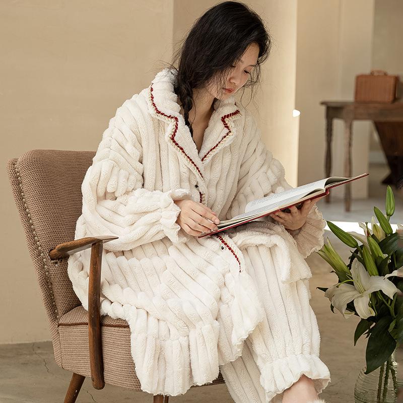 

LM Фланелевый халат для беременных экстра-длины с капюшоном и теплый кардиган для кормления после родов XL 150-180 jin