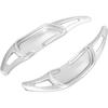 Motoforti Steering Wheel Shift Paddle Shifter Extension Cover,for Mercedes-Benz AMG GT 2017-2019,Aluminum Alloy,Silver Tone,2pcs