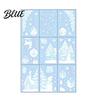 Winter Wonderland Decorations 9 Sheets Christmas Static Window Stickers Reusable Snowflake Santa Claus Reindeer Clings Decals for Holiday Glass