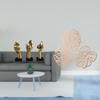 Resin Thinker Statues And Palm Leaves Wood Wall Decor Abstract Art Sculptures Creative Tabletop