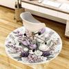 1PC Floral Pattern Non-Slip Floor Round carpet, Office, family, bedroom, Large Area Rug Indoor Rugs,  Durable Polyester-Z0407