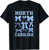 North Carolina Blue Coquette Bow Varsity Women Toddler Girls Unisex T-Shirt