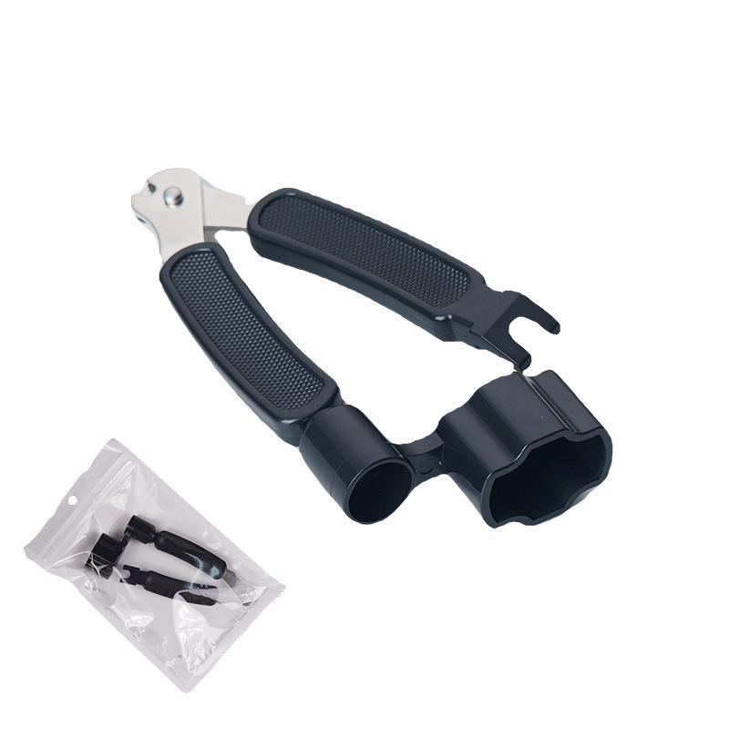 

Деревянный инструмент для гитарных струн 3 в 1: Стрингер, резак, намотчик и гвоздесъемник Black