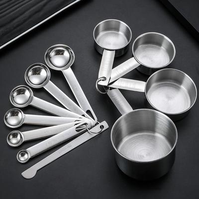 Food Grade Measuring Spoon Set with Scale Measuring Ruler Coffee Measuring Spoon Multipurpose Stackable Kitchen Measuring Cup
