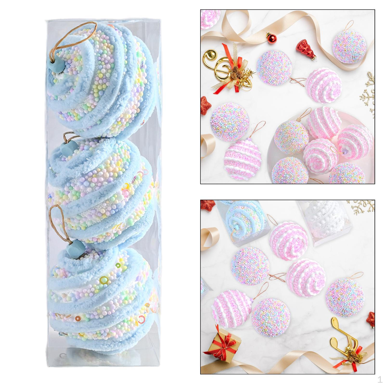 

3 шт. Рождественские шары, украшения, подвески, сделай сам, подвесные шары для елки, праздничные Style F