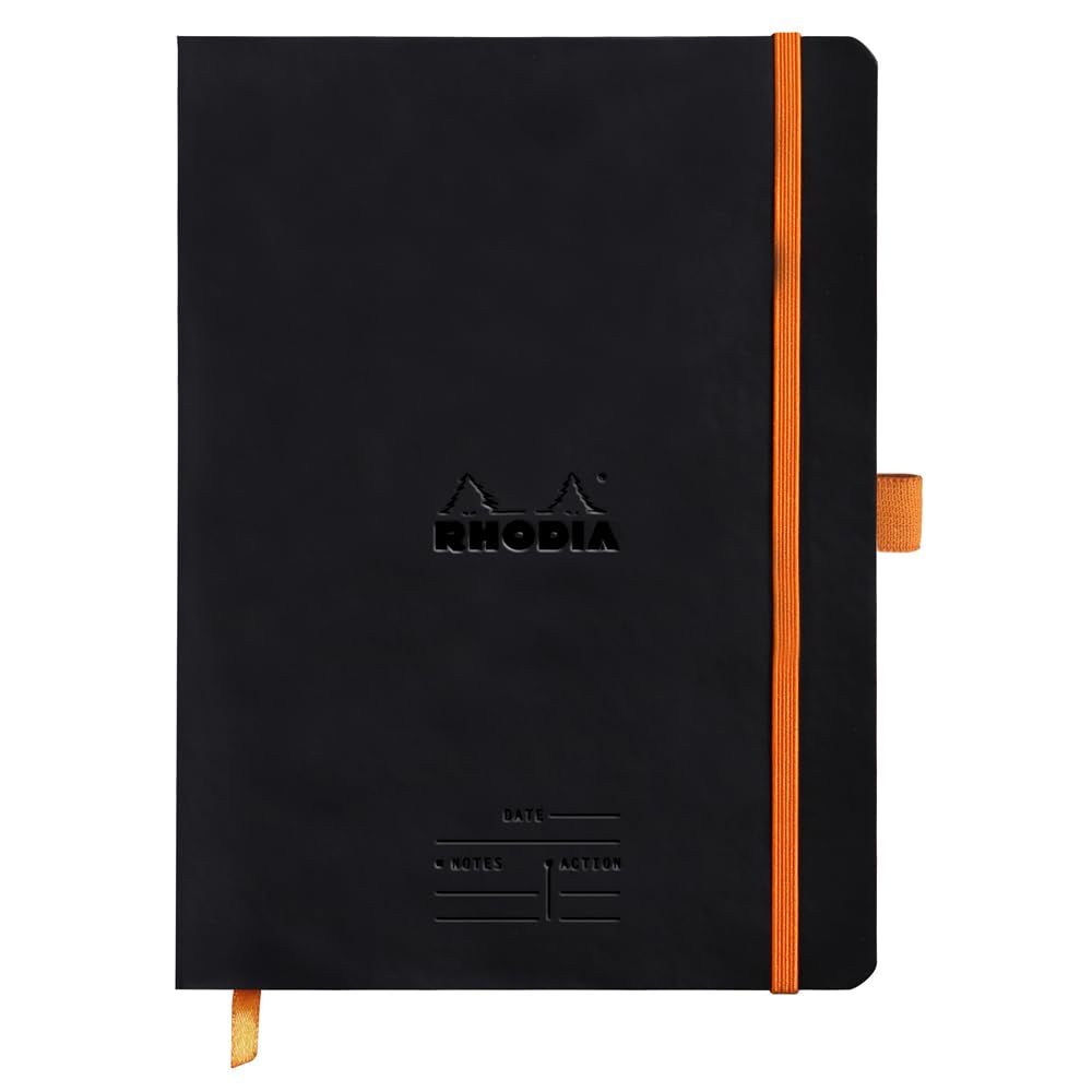 

Rhodia Notebook Rhodiarama Meeting Book, A5, 160 Pages, with Pen Holder and Band, Black, cf117782