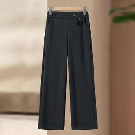 

2026 Spring High Waist Casual Pants for Mid-Aged & Elderly Women - Versatile Pure Color Long Pants 3XL